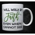  Walk By Faith mug with glitter design