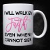 Walk By Faith mug with glitter design
