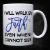  Walk By Faith mug with glitter design
